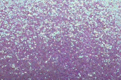 Beautiful shiny lilac glitter as background, closeup