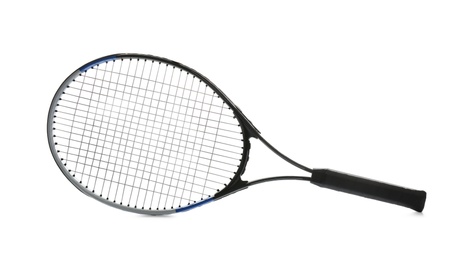 Tennis racket isolated on white. Sports equipment