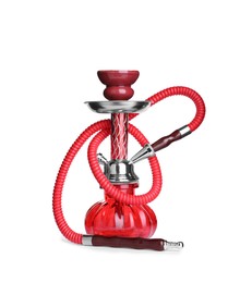 New modern red hookah isolated on white