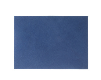 Blue paper envelope isolated on white. Mail service