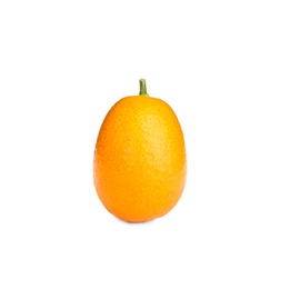 Fresh ripe kumquat isolated on white. Exotic fruit