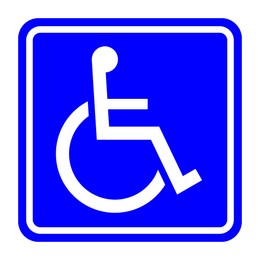 Wheelchair symbol on white background. Disability sign, illustration 