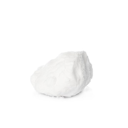 Single snowball isolated on white. Winter activities