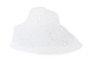 Drop of fluffy bath foam isolated on white