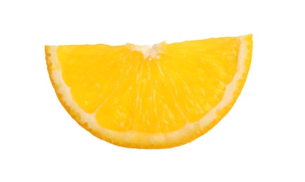 Slice of fresh orange isolated on white. Mulled wine ingredient