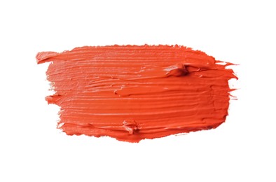Sample of orange paint on white background