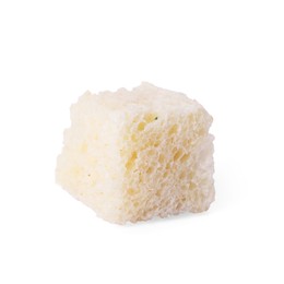 Crispy crouton isolated on white. Tasty snack