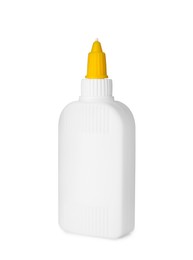 Photo of Blank bottle of glue isolated on white