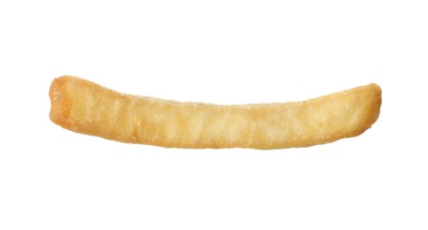 Photo of One delicious french fry isolated on white
