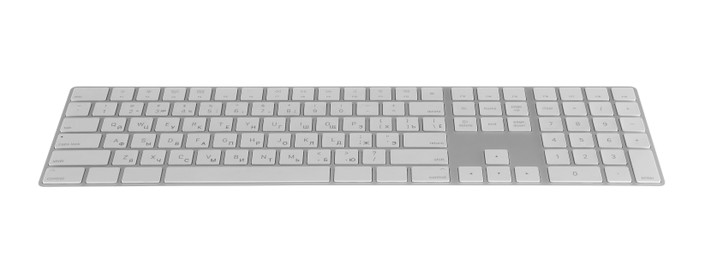Computer keyboard isolated on white. Modern technology