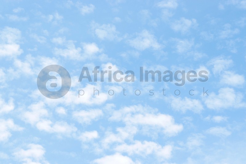 Picturesque view of blue sky with fluffy clouds
