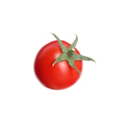 Fresh ripe cherry tomato on white background