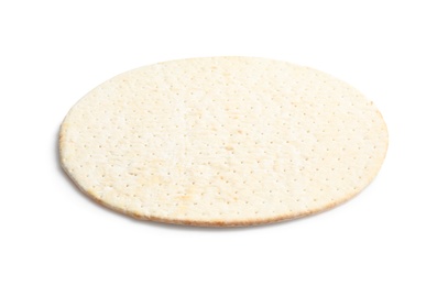 Fresh baked pizza crust isolated on white