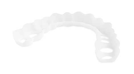 Photo of Dental mouth guard isolated on white. Bite correction