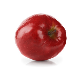 Fresh juicy red apple isolated on white