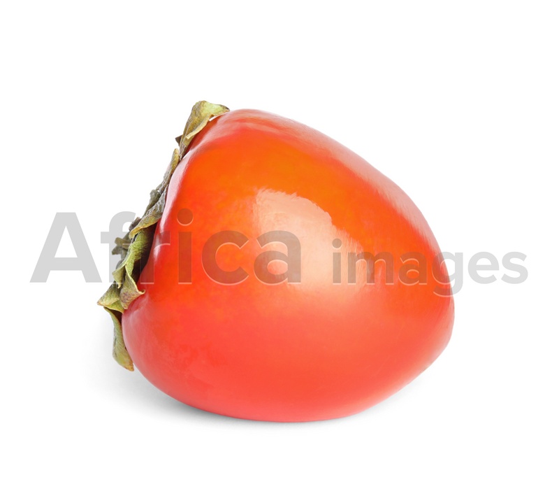 Delicious fresh ripe persimmon isolated on white