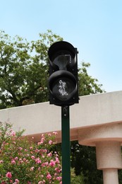 Traffic light for pedestrians on city street