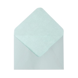 Light grey paper envelope isolated on white. Mail service