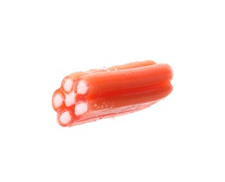 Red sweet jelly candy on white background