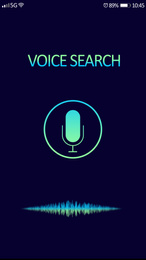 Smartphone display with activated voice search app