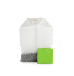Bag of herbal diet tea isolated on white. Weight loss concept