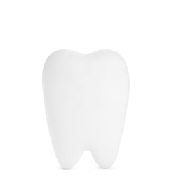 Tooth shaped holder isolated on white. Dental care