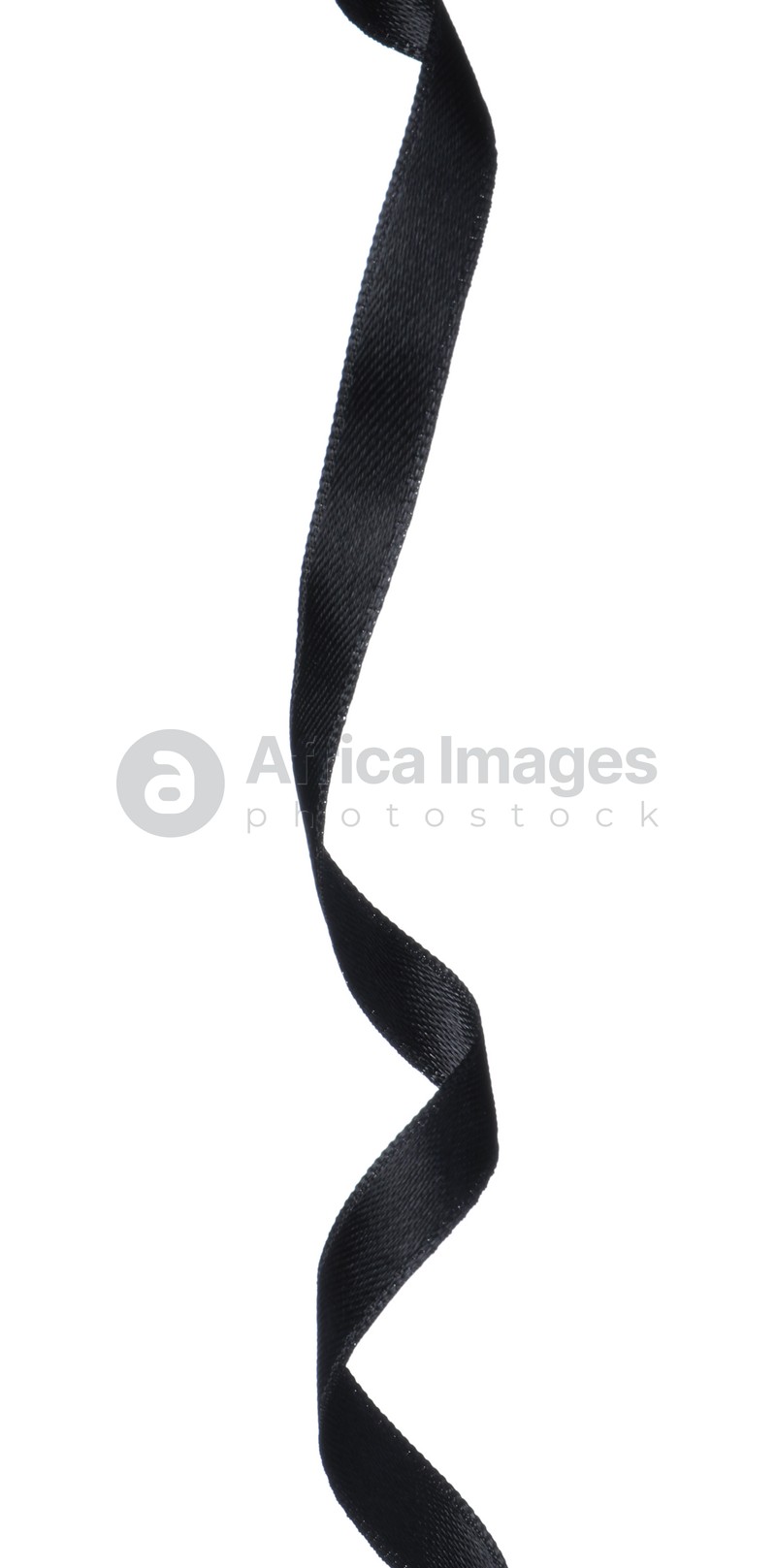 Beautiful elegant black ribbon isolated on white