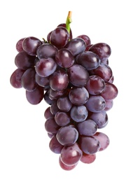 Bunch of fresh ripe juicy pink grapes isolated on white