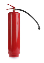 Fire extinguisher on white background. Safety equipment