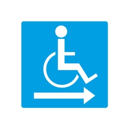 Wheelchair symbol on white background. Disability sign, illustration