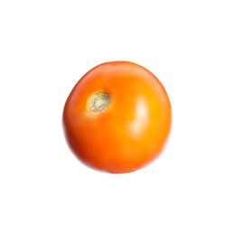 Fresh ripe yellow tomato on white background