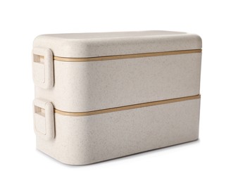 Eco friendly lunch boxes on white background. Conscious consumption