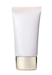 Bottle of skin foundation isolated on white. Makeup product