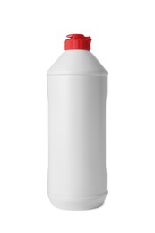 Bottle of detergent isolated on white. Cleaning supply