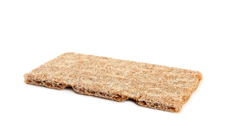Fresh crunchy rye crispbread isolated on white