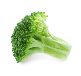 Fresh green broccoli isolated on white. Organic food