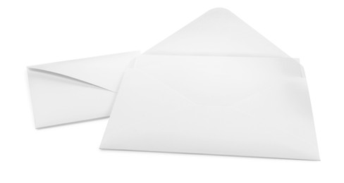 Two simple paper envelopes on white background
