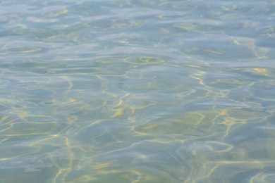 Beautiful sea water surface with ripples as background
