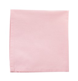 Fabric napkin for table setting on white background, top view