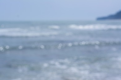 Blurred view of seascape, bokeh effect. Summer vacation