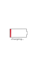 Battery charge icon on white background. Illustration
