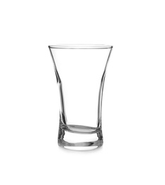 Empty clean shot glass isolated on white
