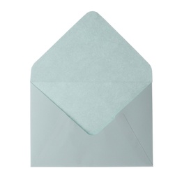 Light grey paper envelope isolated on white. Mail service
