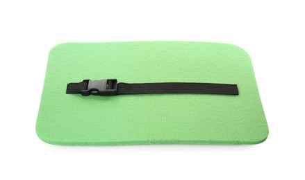 Green foam seat mat for tourist isolated on white
