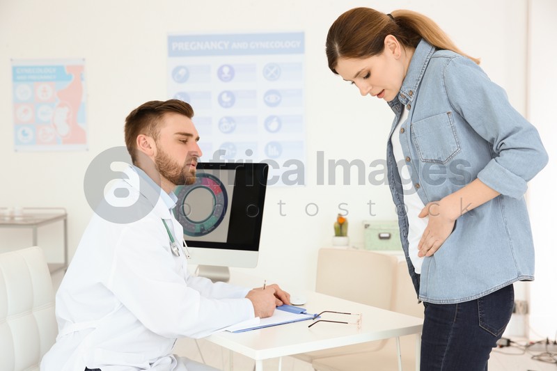 Gynecology consultation. Woman with her doctor in clinic
