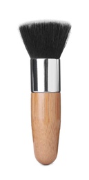 Photo of Makeup brush of professional artist isolated on white. Cosmetic product