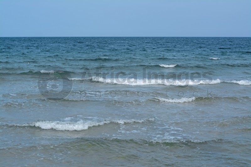 Picturesque view of beautiful sea with waves