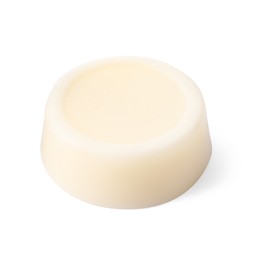 Solid shampoo bar isolated on white. Hair care