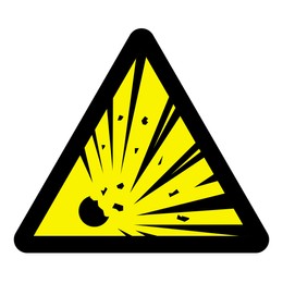 International Maritime Organization (IMO) sign, illustration. Explosion risk 