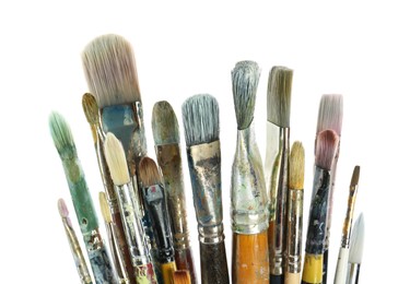 Set of paintbrushes on white background. Art supplies